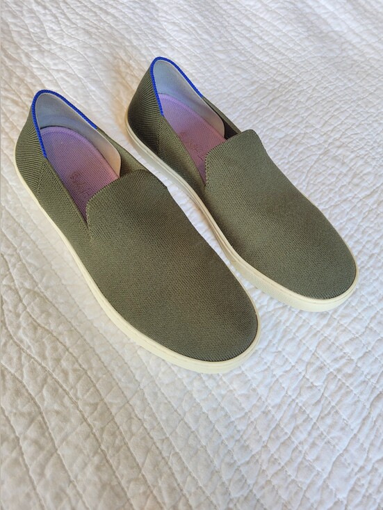 Rothy's Shoes - Rothy's Womens Olive Slip-On Sneakers
